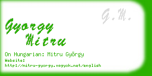 gyorgy mitru business card