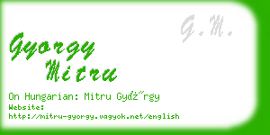 gyorgy mitru business card